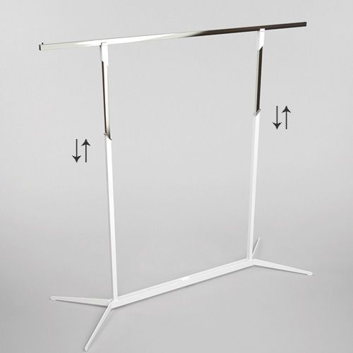 Вешало регулируемое, Белый глянцевый \ хром \ OMV-004