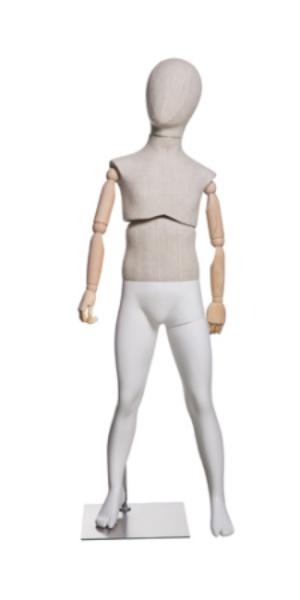 Детский абстрактный шарнирный манекен \ MSK-KID-1, Светлый лен