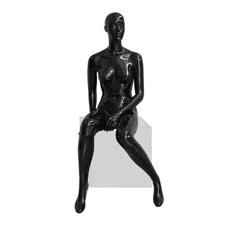Женский абстрактный сидячий манекен, с каблуками \ Ego-08F