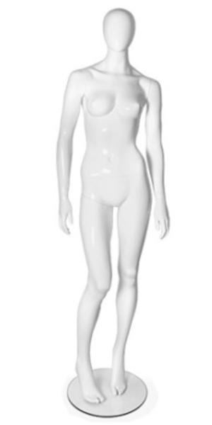Женский абстрактный манекен в полный рост \ G-14, Белый глянцевый