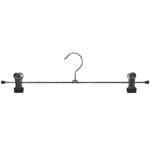 Металлические вешалки-плечики с прищепками (зажимами), Черный \ WS 037-40