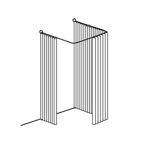 Примерочная кабина без штор \ Hs 012