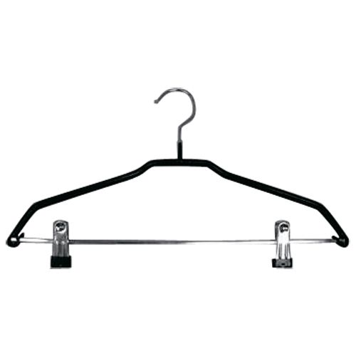 Металлические вешалки-плечики с прищепками (зажимами), Черный \ WS 030-40