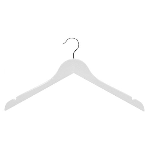 Вешалки-плечики для одежды деревянные, Белый \ P-66 NB