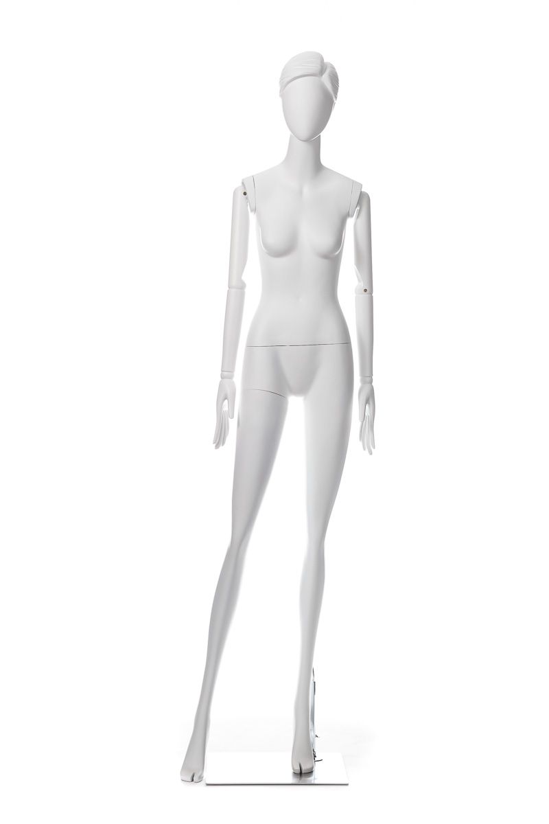 Женский манекен с шарнирными деревянными руками \ Sara-03