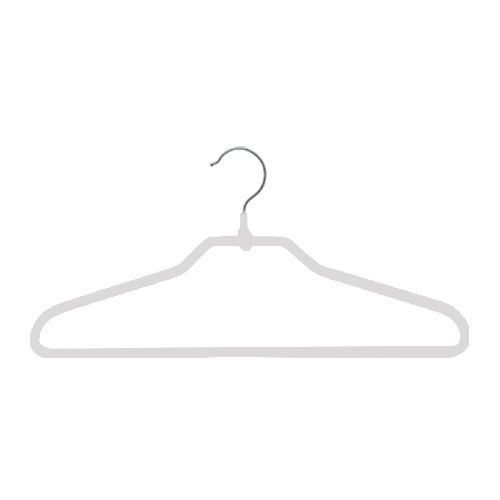 Металлические вешалки-плечики для одежды (обрезиненные), Белый \ 2240.WE