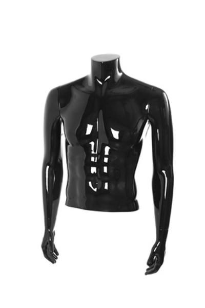 Торс мужской укороченный \ STILE 04, Черный глянцевый