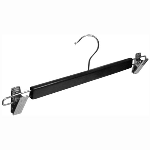 Деревянные вешалки-плечики для одежды с прищепками (зажимами), Черный \ WS 006