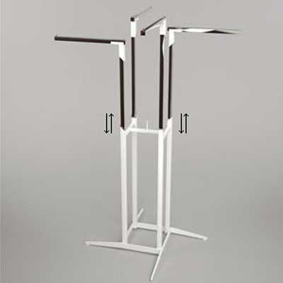 Вешало регулируемое 4-рожковое, Белый глянцевый \ хром \ OMV-006