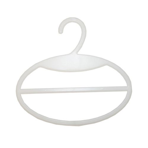 Вешалка кольцо для шарфа, платка и палантина, Белый \ KR 001