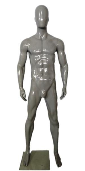 Мужской абстрактный манекен \ Xfit-51ABS, Серый глянцевый