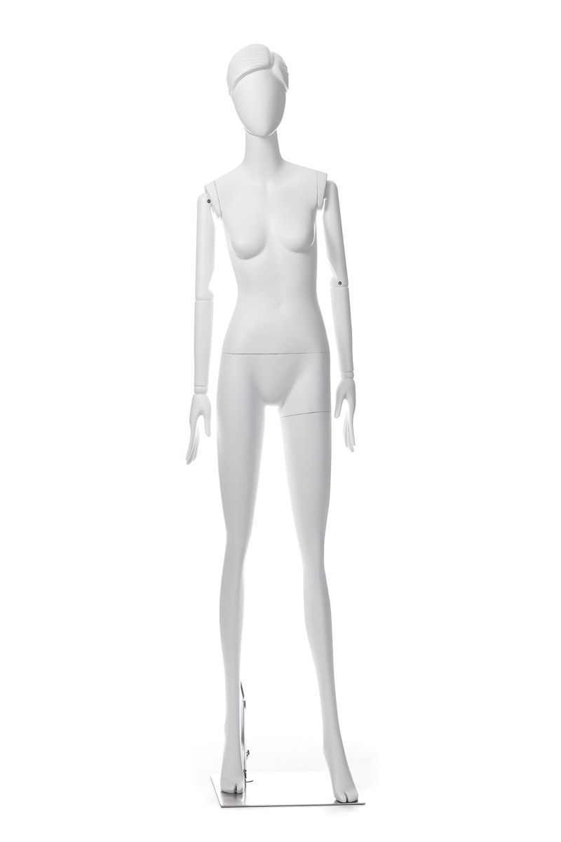 Женский манекен с шарнирными деревянными руками \ Sara-04