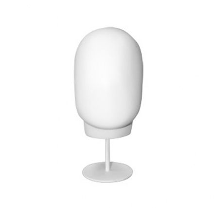 Демоформа - голова мужская безликая на подставке \ H-003, Белый матовый