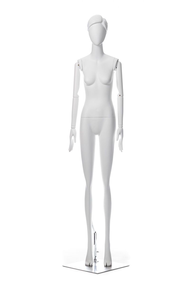 Женский манекен с шарнирными деревянными руками \ Sara-01