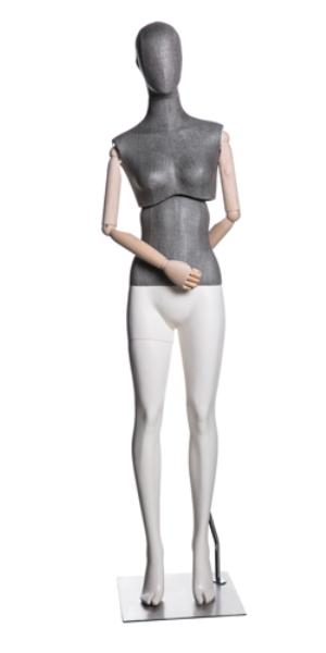 Женский манекен с подвижным торсом и деревянными шарнирными руками \ MSK-F