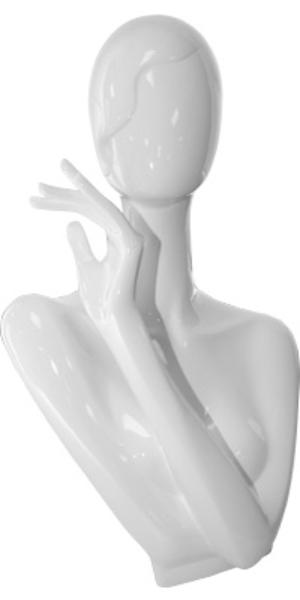 Бюст женский \ Head-Retro, Белый глянцевый