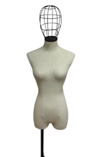 Женский манекен-торс, обтянутый тканью, с головой \ VNG-80F