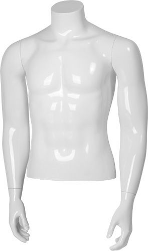 Торс мужской укороченный \ C-07, Белый глянцевый