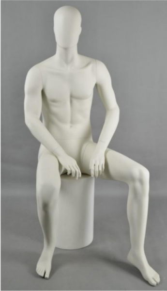 Мужской сидячий абстрактный манекен \ URB-01M