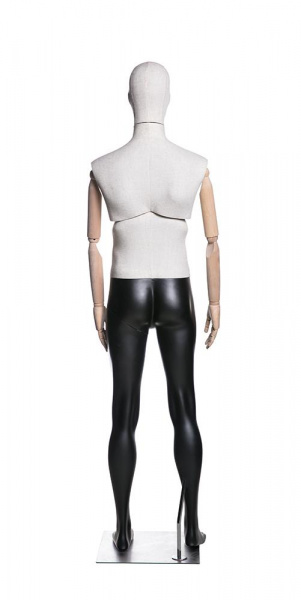 Мужской манекен с подвижным торсом и деревянными шарнирными руками \ MSK-M