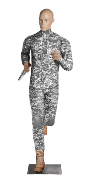 Мужской реалистичный манекен \ Military-04