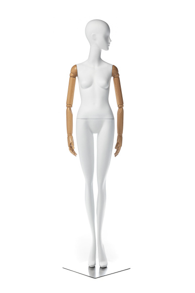 Женский манекен с шарнирными деревянными руками \ Amanda-04