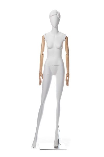 Женский манекен с шарнирными деревянными руками \ Sara-03