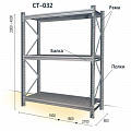 Складские стеллажи металлические сборные СТ-032
