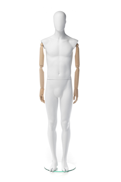 Мужской абстрактный манекен с деревянными руками \ MBM-1YA