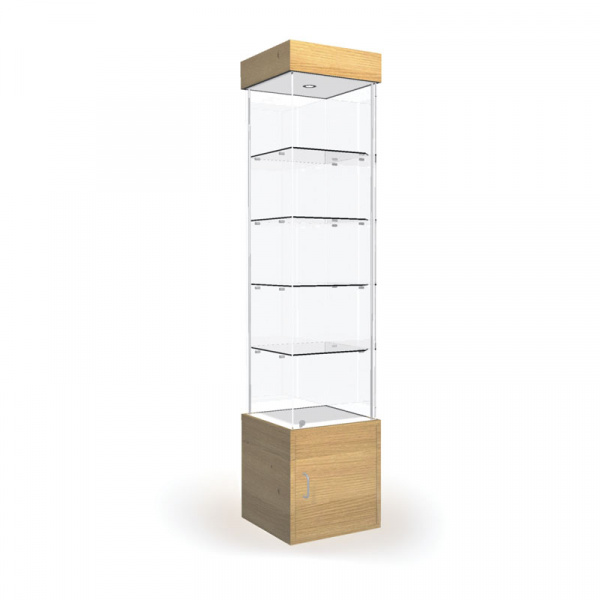 Витрина с освещением и накопителем \ B-01D