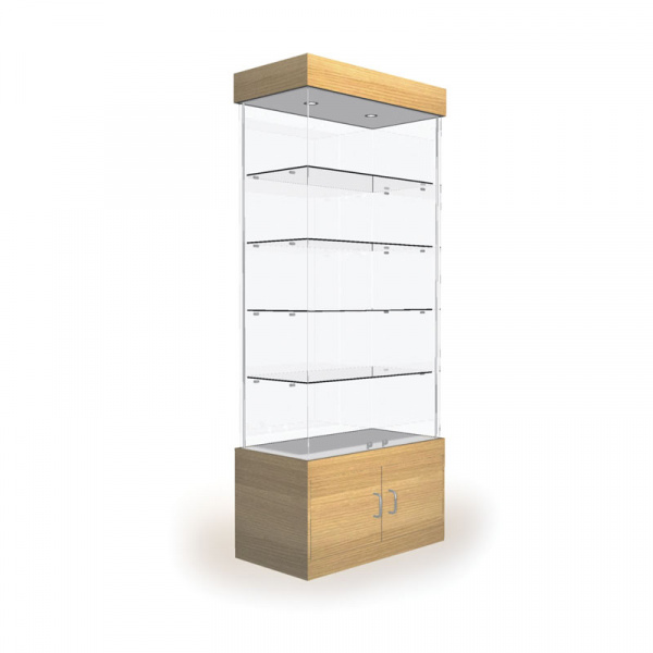 Витрина с освещением и накопителем \ B-02D