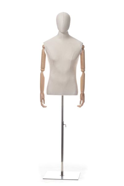 Мужской манекен-торс с шарнирными деревянными руками \ 80F-8M