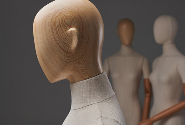 Женский абстрактный манекен-торс с шарнирными деревянными руками \ YMY-23F