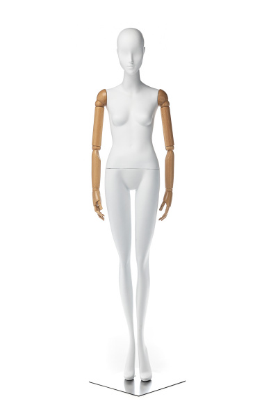 Женский манекен с шарнирными деревянными руками \ Amanda-01